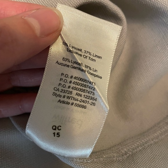 Aritzia Wilfred Linen Blend Blouse Grey - Picture 5 of 7